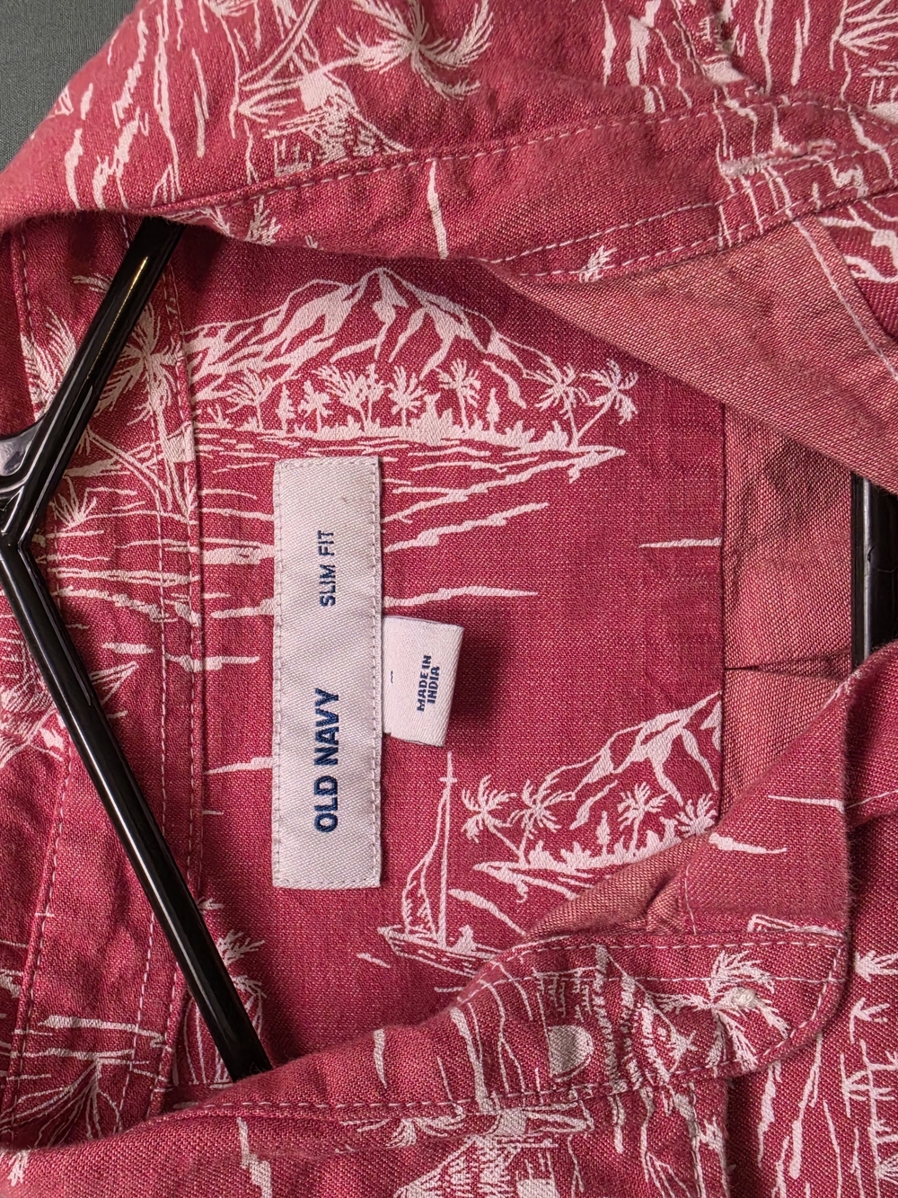 Old Navy Slim Fit Men’s Red Tropical Print Pants